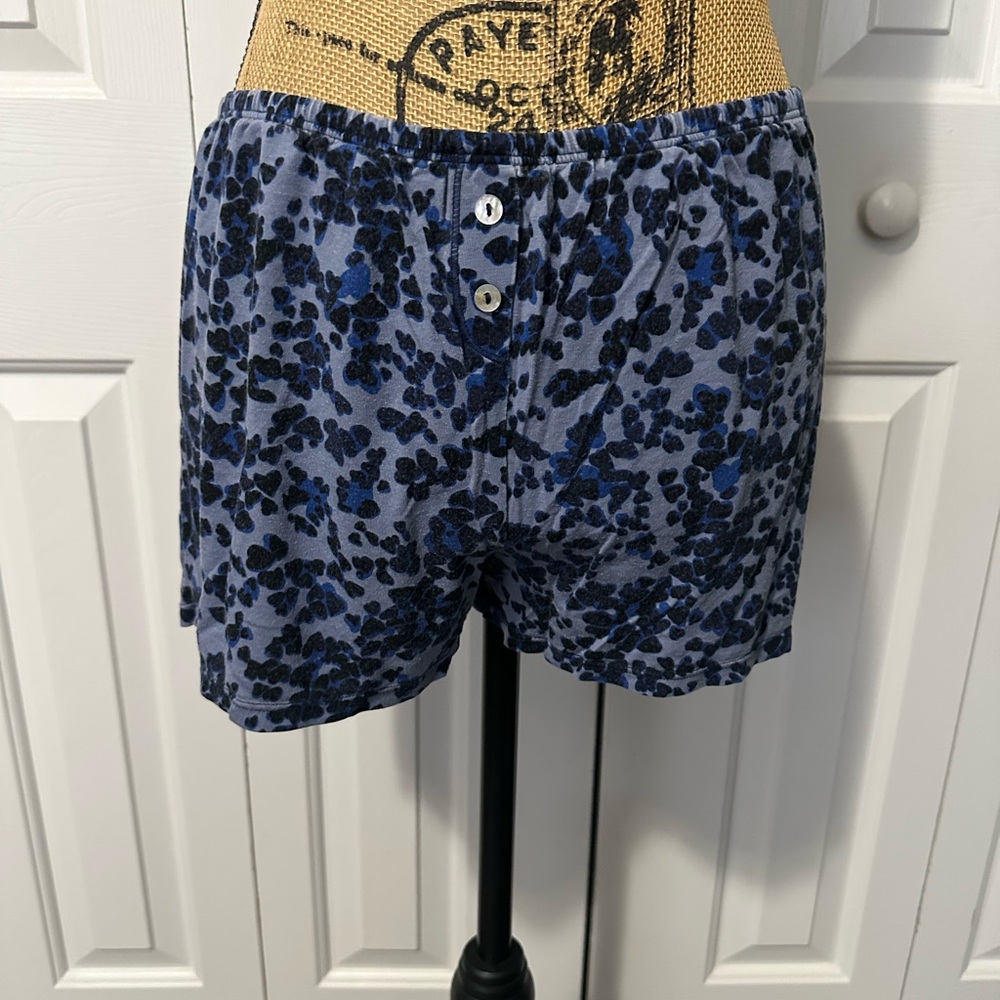 Fleur’t Blue Animal Print Pajama Shorts